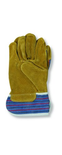 Arbeitshandschuhe, gelb, Spaltleder