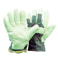 Polsterleder-Handschuhe, Webpelzfutter