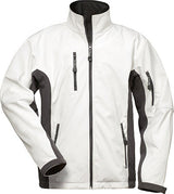 Softshell-Jacke weiß/grau, mit Fleece-Innenseite