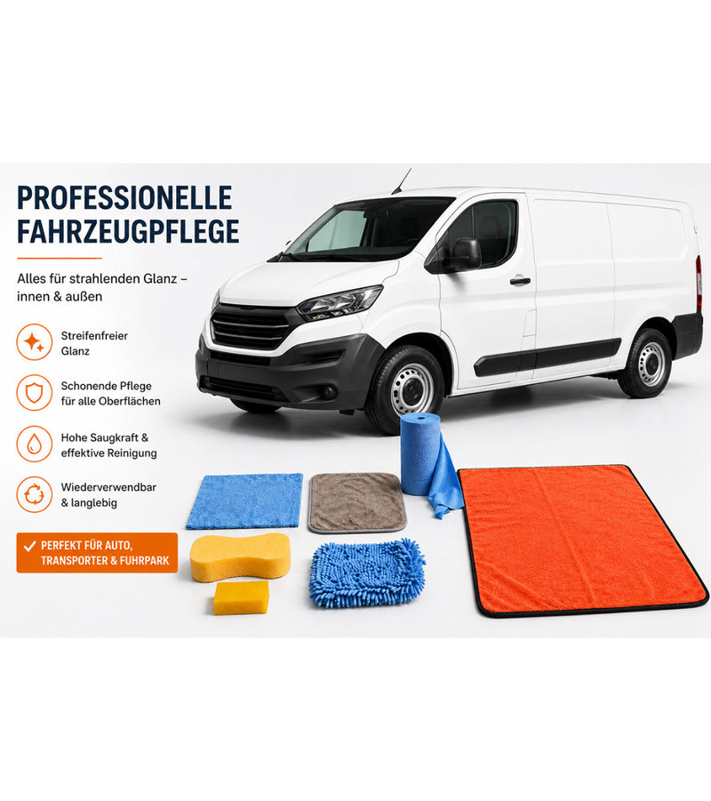 Sauber & Glänzend Sortiment - 7tlg. Fahrzeugpflege-SET  // ab 399€